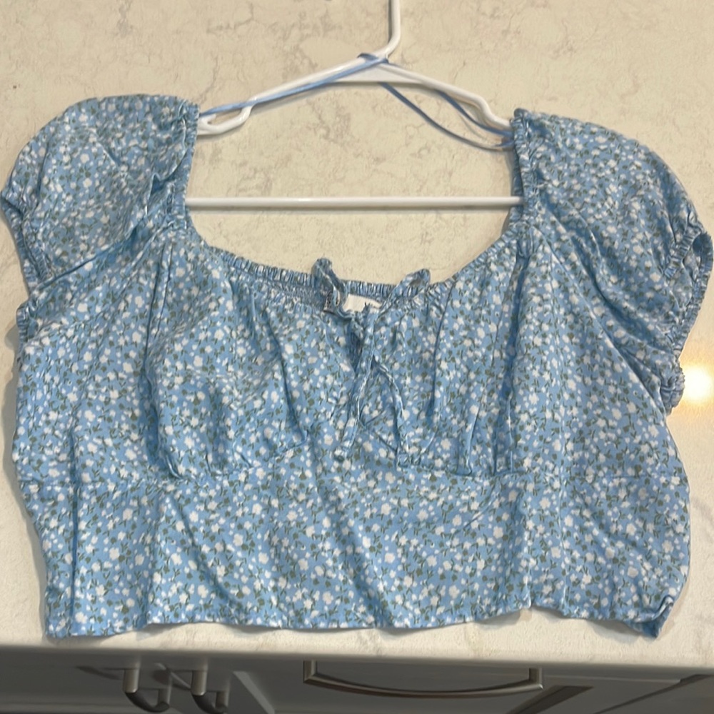 Floral Hollister Crop Top